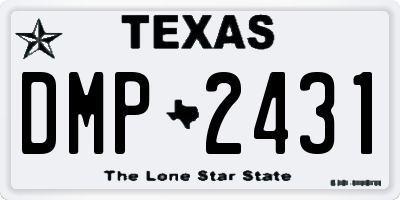 TX license plate DMP2431