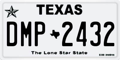 TX license plate DMP2432