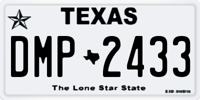 TX license plate DMP2433