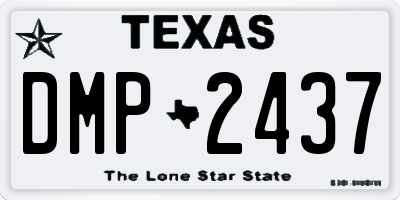 TX license plate DMP2437