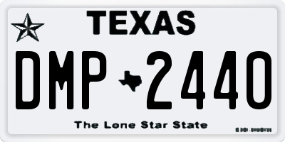TX license plate DMP2440