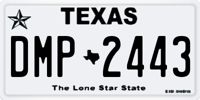 TX license plate DMP2443