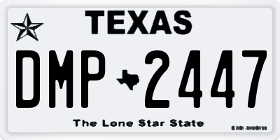 TX license plate DMP2447