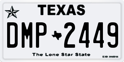 TX license plate DMP2449
