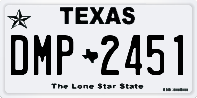 TX license plate DMP2451