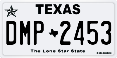 TX license plate DMP2453