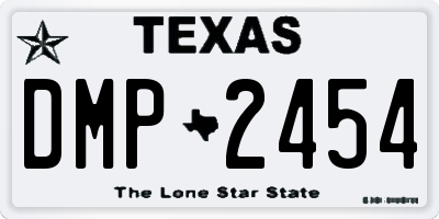 TX license plate DMP2454