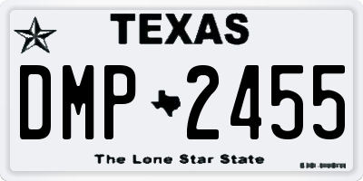 TX license plate DMP2455