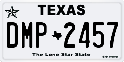 TX license plate DMP2457