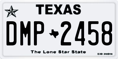 TX license plate DMP2458