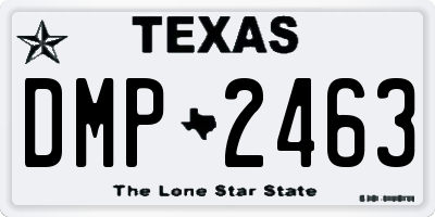 TX license plate DMP2463