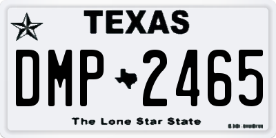 TX license plate DMP2465