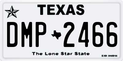 TX license plate DMP2466