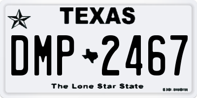 TX license plate DMP2467