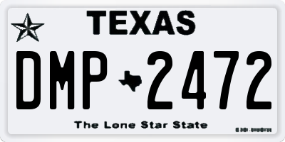 TX license plate DMP2472