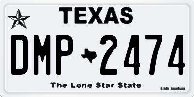 TX license plate DMP2474