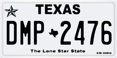 TX license plate DMP2476