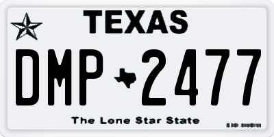 TX license plate DMP2477