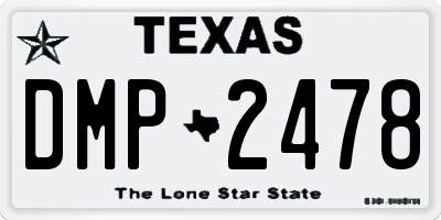 TX license plate DMP2478