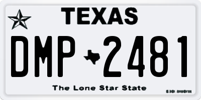 TX license plate DMP2481