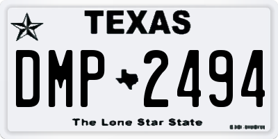 TX license plate DMP2494
