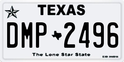 TX license plate DMP2496