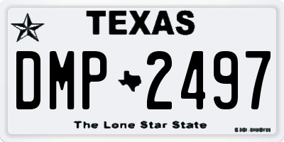 TX license plate DMP2497