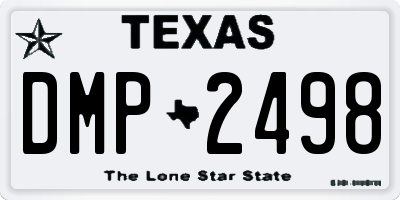 TX license plate DMP2498
