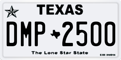 TX license plate DMP2500