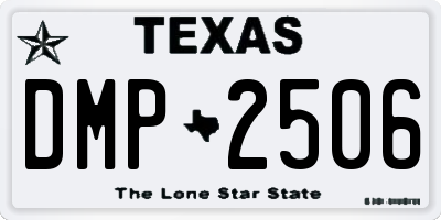 TX license plate DMP2506