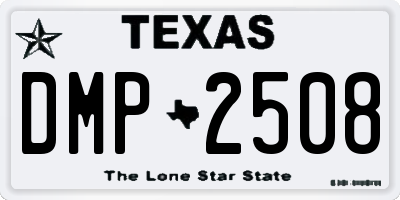 TX license plate DMP2508