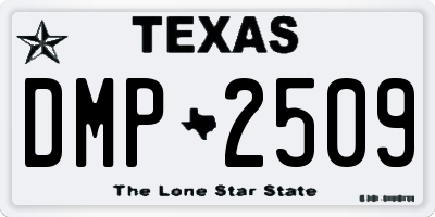 TX license plate DMP2509