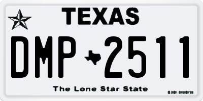 TX license plate DMP2511