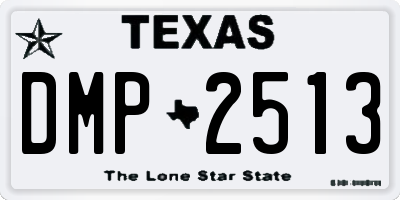 TX license plate DMP2513
