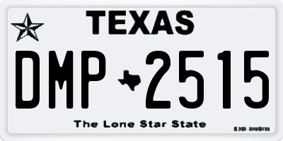 TX license plate DMP2515