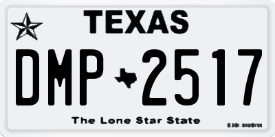 TX license plate DMP2517