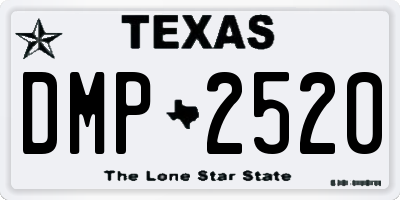 TX license plate DMP2520