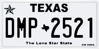 TX license plate DMP2521