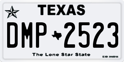 TX license plate DMP2523