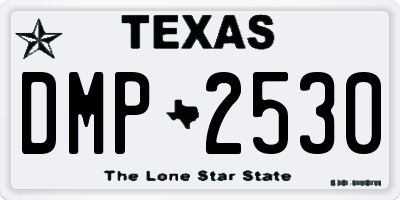 TX license plate DMP2530