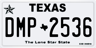 TX license plate DMP2536