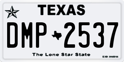 TX license plate DMP2537