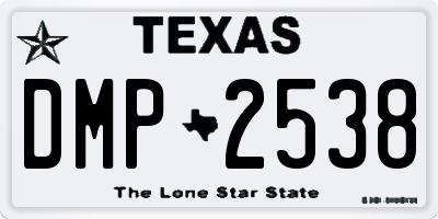 TX license plate DMP2538
