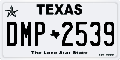 TX license plate DMP2539