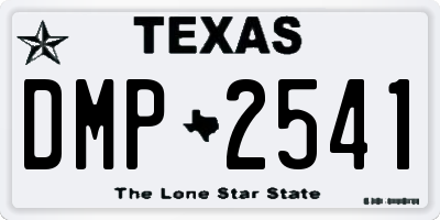 TX license plate DMP2541