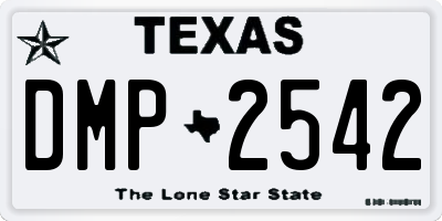 TX license plate DMP2542