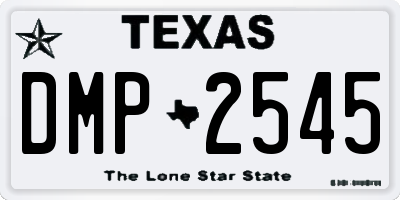 TX license plate DMP2545
