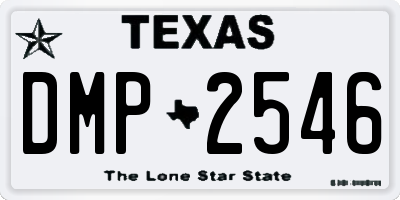 TX license plate DMP2546