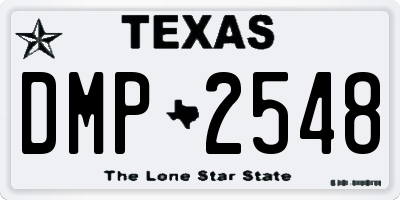 TX license plate DMP2548