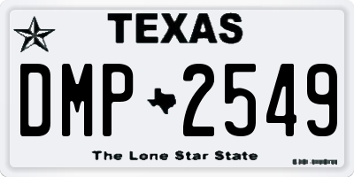 TX license plate DMP2549